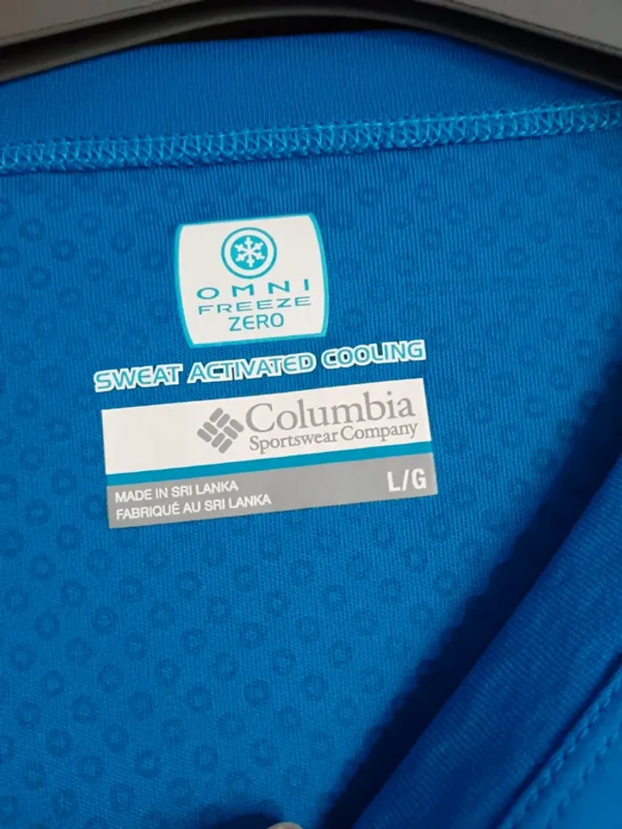 Tee-shirt bleu Columbia - photo numéro 2