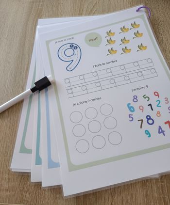 Montessori livret d'exercices sur les chiffres