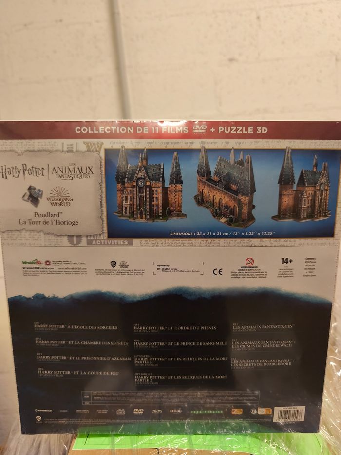 Coffret Wizarding World - 11 Films DVD + Puzzle 3D Poudlard - photo numéro 2