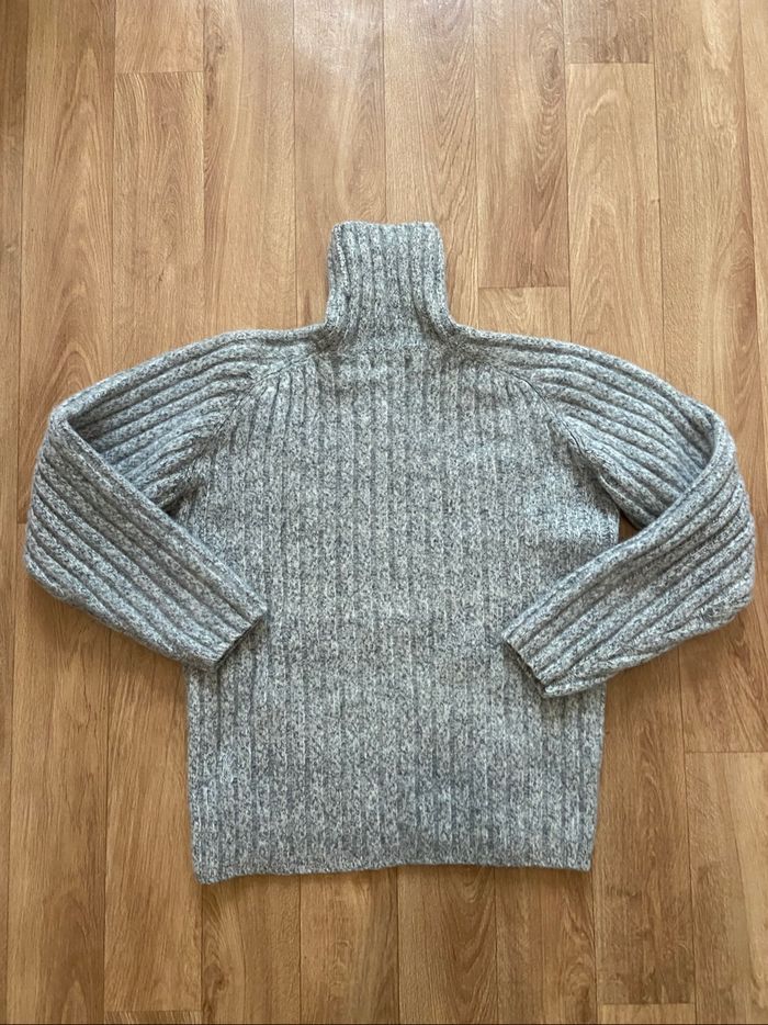 Pull gris chiné laine M - photo numéro 2