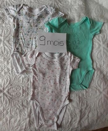 Lot de 3 bodies manches courtes disney