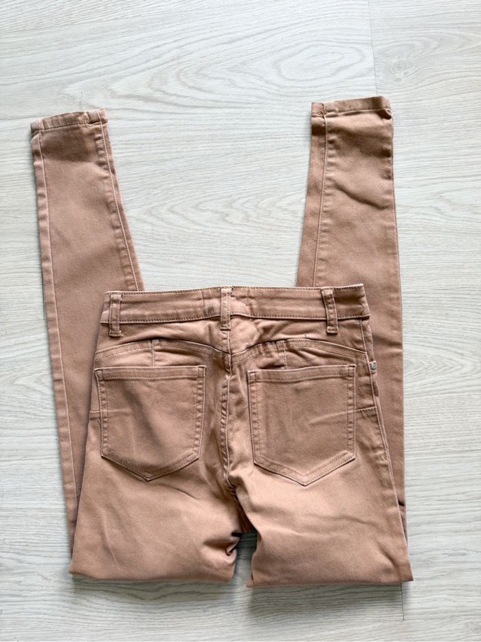 Jean slim camel marron clair denim co taille 36 S - photo numéro 3