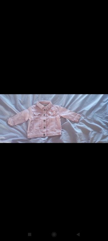 Veste jean rose 12 mois