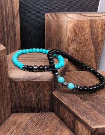 Bracelets de Couple en Pierre Minérale 6mm – Ajustables & Symboliques