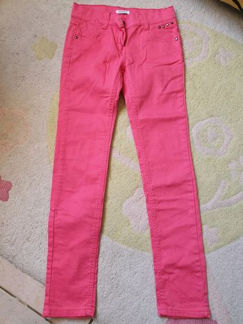 Jean fille couleur rose 12 ans