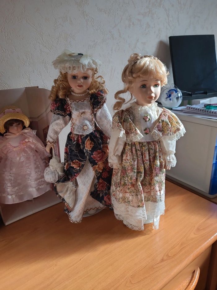 Lot 6 poupées de collection en porcelaine - photo numéro 5