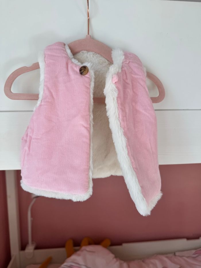 Gilet sans manches réversible Cadet Rousselle 6 mois - photo numéro 2