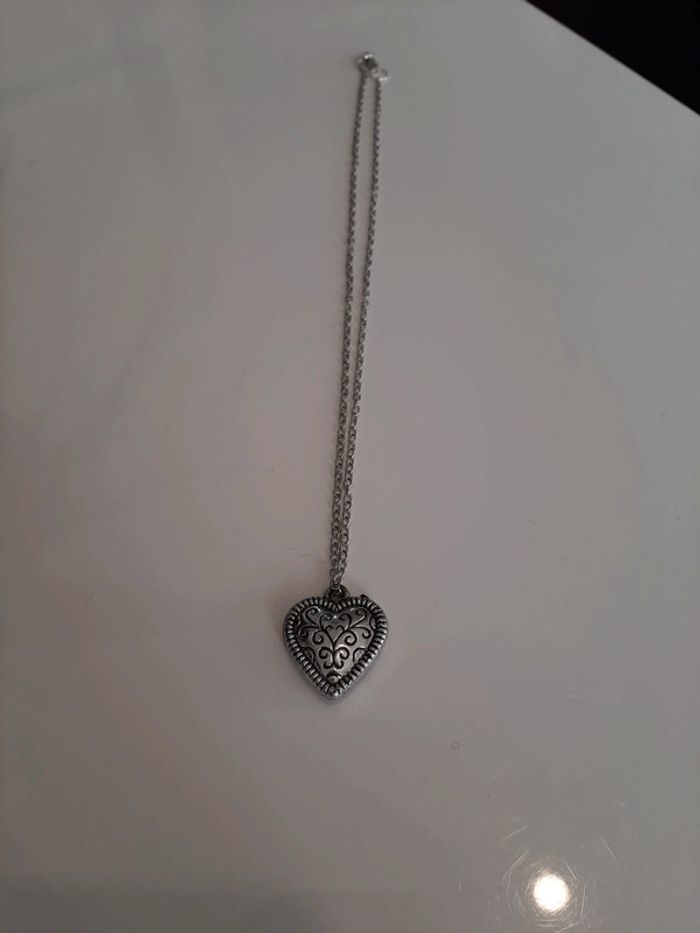 Pendentif coeur  + chaîne - photo numéro 3
