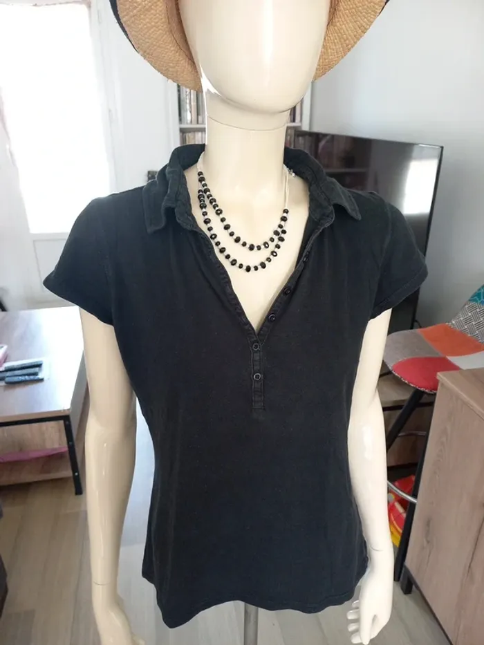 Tee-shirt noir femme T.L