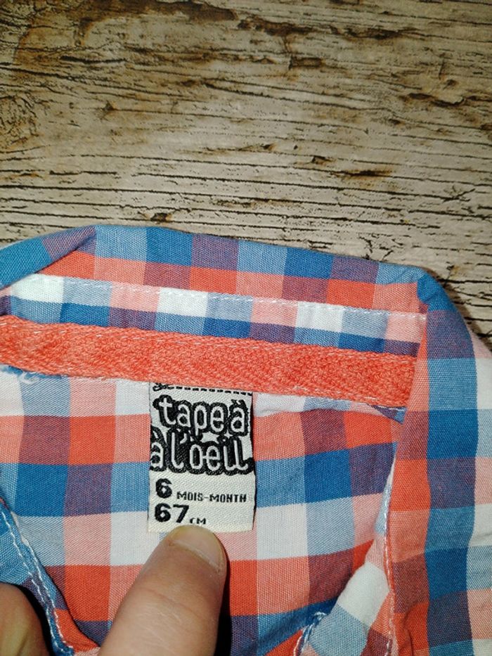 Jolie chemise garçon été 6 mois 68 cm TAO - photo numéro 3