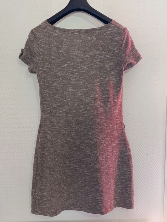 Robe chinée marron beige cache cache T38 - photo numéro 8