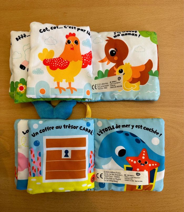 Lot de 2 livres tissu à mâchouiller - Dès la naissance - photo numéro 4