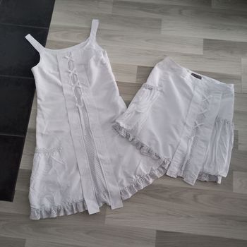Ensemble robe + jupe blanche Mia Soana taille 38