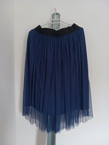 Jupe bleue mi-longue