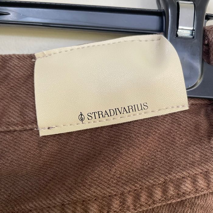 Pantalon large marron en velours côtelé 100% coton taille 42 Stradivarius V074 - photo numéro 8