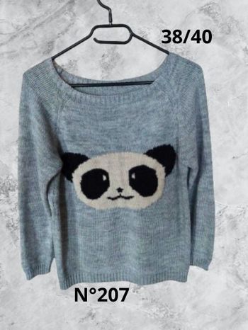 N°207 Pull gris T38/40.