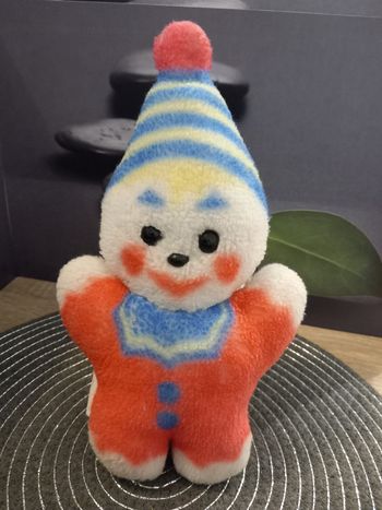 Peluche doudou Boulgom clown 28cm très rare