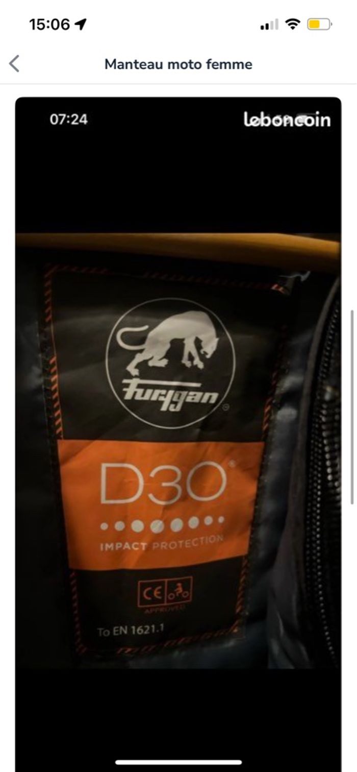 Manteau moto furygan - photo numéro 4