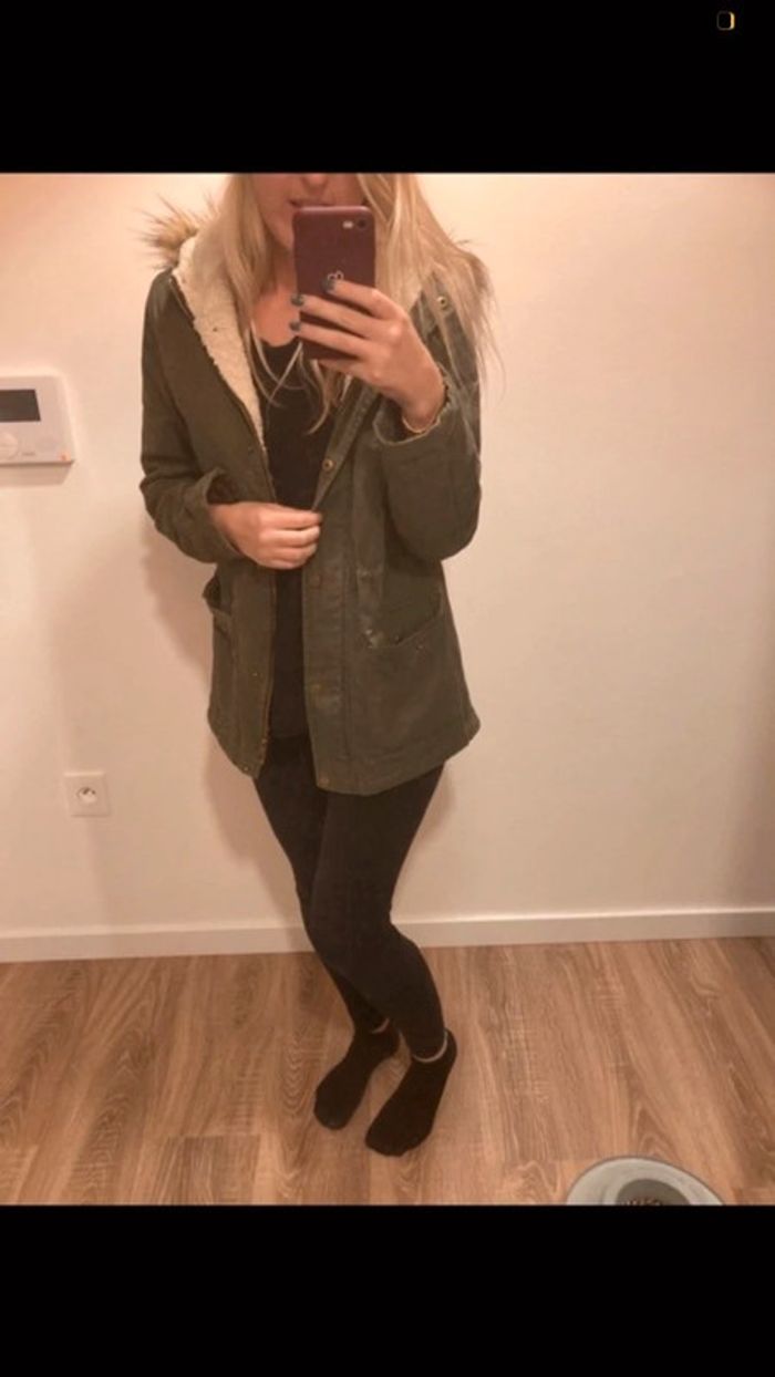 Veste à capuche kaki