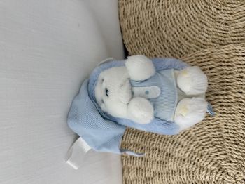 Doudou hérisson bleu bonnet de nuit TARTINE ET CHOCOLAT