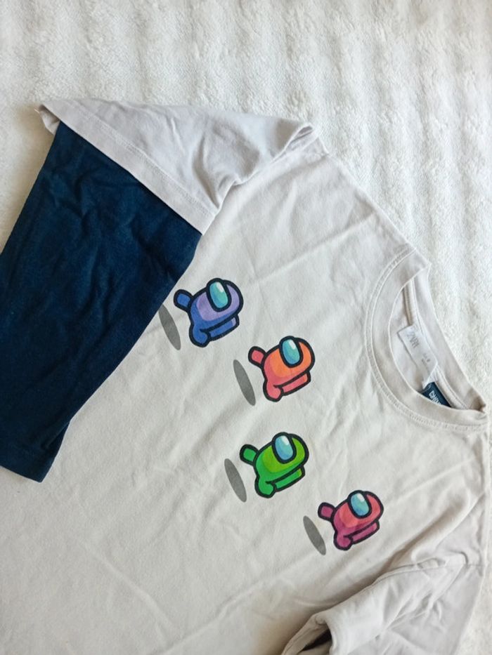 Tshirt ML garçon 6ans 🩶💙 - photo numéro 2