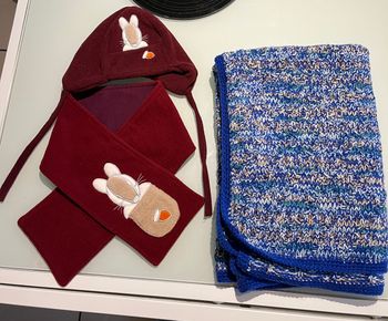 Écharpe bonnet couverture