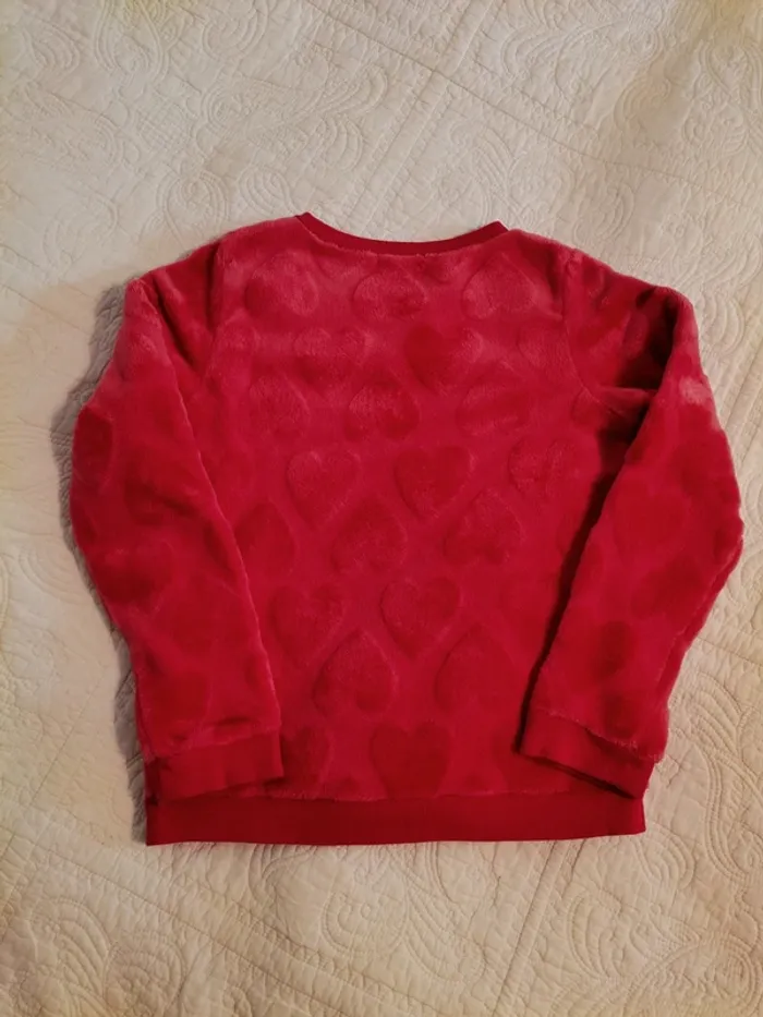 Sweat tout doux - rouge - La Halle - 10 ans - photo numéro 2