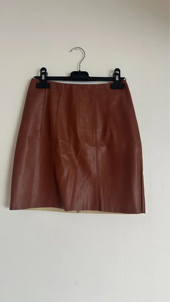 Jupe Pimkie en simili cuir marron