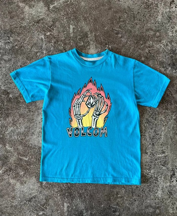 T shirt bleu femme Volcom taille S Women's blue t-shirt Maglietta blu da donna Blaues Damen-T-Shirt