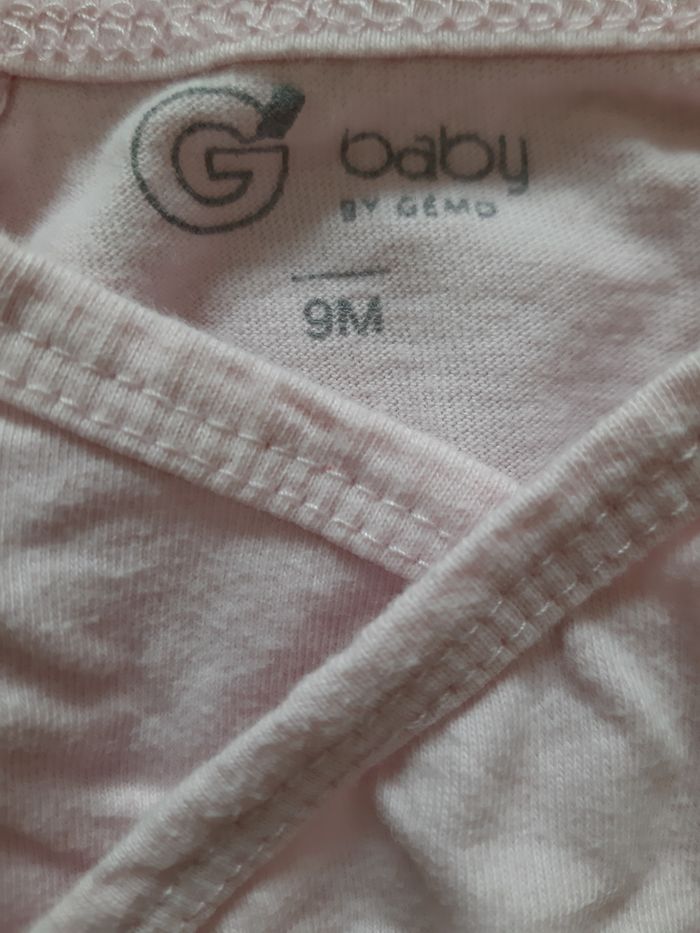 body manches longues rose fille - Gémo - 9 mois - photo numéro 3