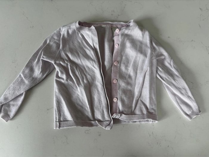 Gilet rose bébé fille