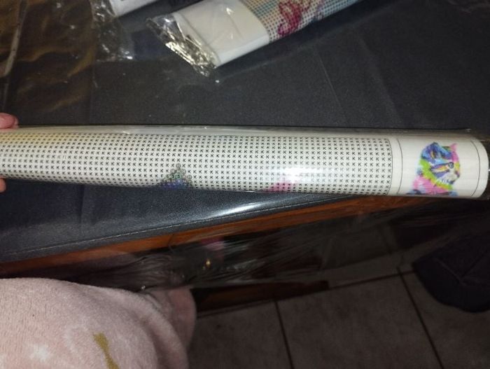 Diamond painting chat multicolore