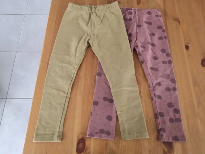 Lot 2 leggings hiver 3-4 ans