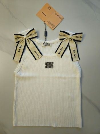 Débardeur Miu Miu blanc