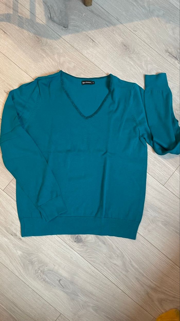 Pull vert émeraude - photo numéro 2