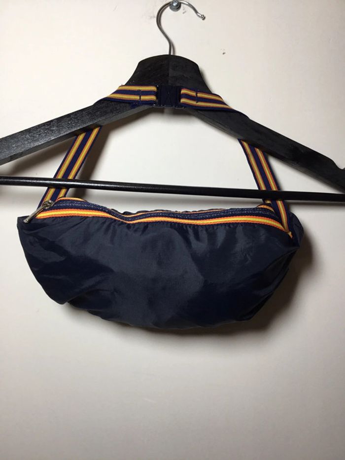 Coupe-vent 1/4zip à capuche pour homme Kway bleu marine fabriqué au Canada taille L 079 - photo numéro 4