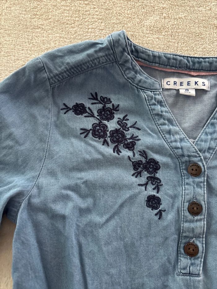 Robe style jeans ceinture 8 ans manches longues - photo numéro 2