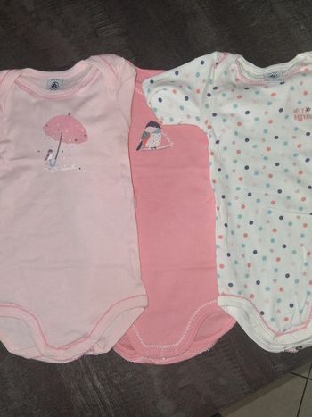 Lot de 3 bodies manche longue Petit Bateau
