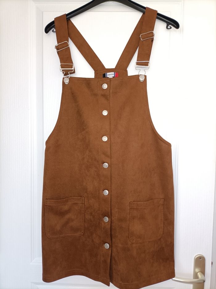 Robe salopette marron effet daim suédine 40 Jennyfer - photo numéro 2