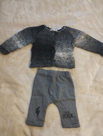 Pull + pantalon garçon 3 mois
