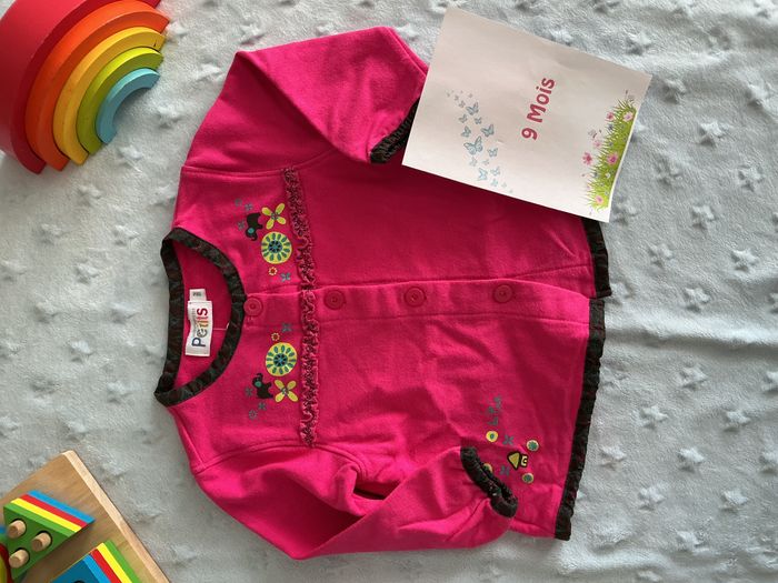gilet léger rose la compagnie des petits 9 mois - photo numéro 3