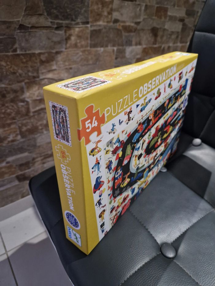 Puzzle enfant Djeco Rallye Automobile 54 pièces - photo numéro 2
