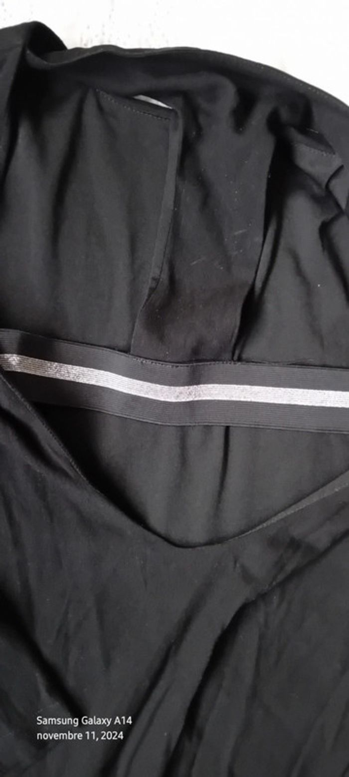 Robe chic noire dos ouvert bande élastique femme S Trafaluc Zara - photo numéro 12