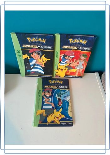 3 livres Pokémon soleil et lune bibliothèque verte