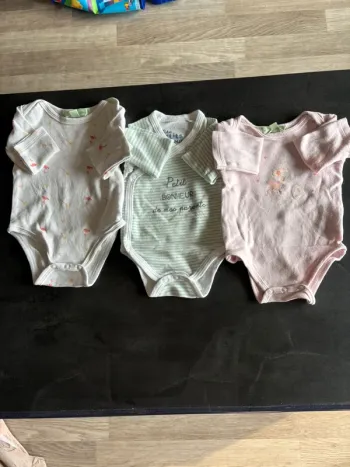 Lot de 3 bodys manches longues