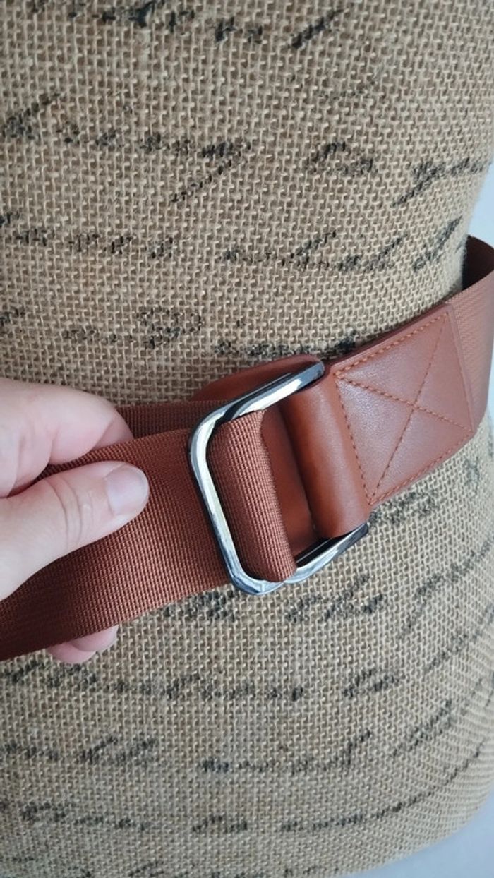 Ceinture souple marron ajustable femme - photo numéro 7