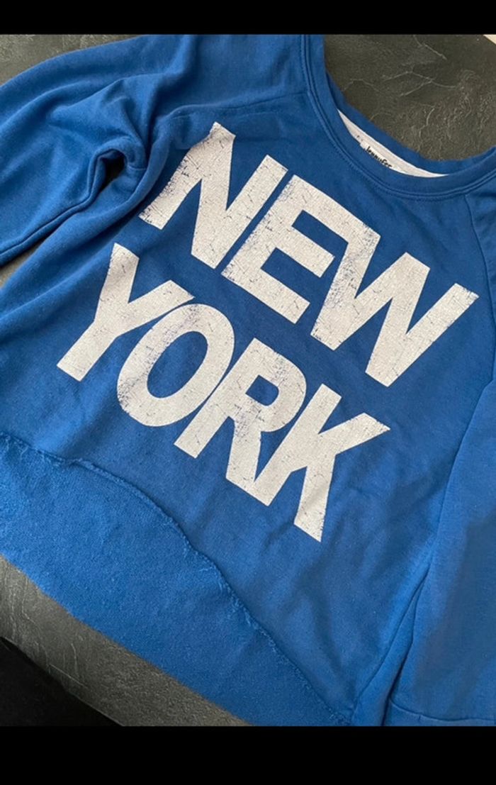 Pull court bleu oversize - photo numéro 3