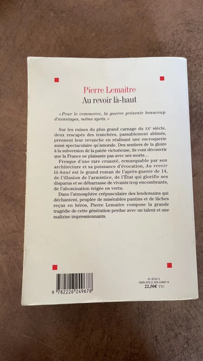 Au revoir là-haut Pierre Lemaitre - photo numéro 2
