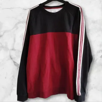 Sweat bicolore Jules rouge et noir