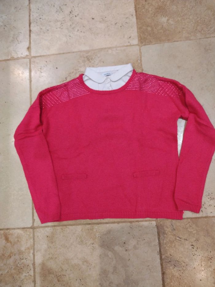 Pull avec chemise intégrée en 12 ans